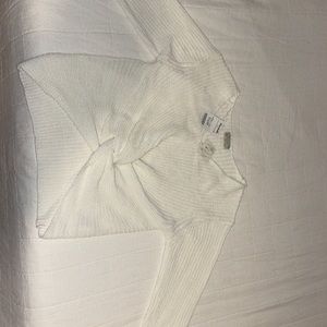 White sweater, size medium, never worn